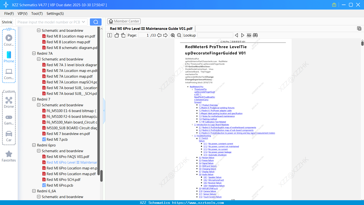 Xiaomi Redmi 6Pro Level III Maintenance Guide V01